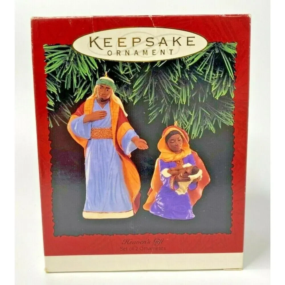 1995 Hallmark Heaven's Gift Set Of 2 Ornaments U37‎